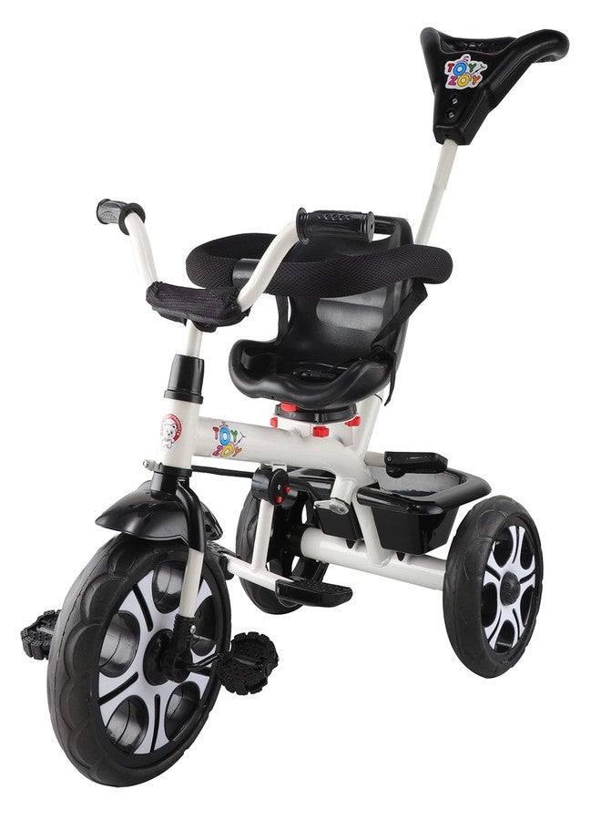 JoyRide 3 in 1 Baby Tricycle Toddler Stroller Kids Pedal Tricycle w/Pusher Adjustable Handle Seat Storage for 18 Months to 5 Years (Black) - Image 1